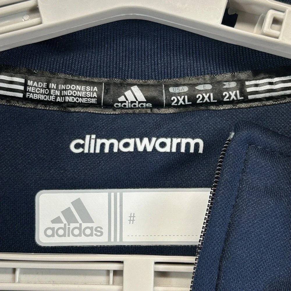 Adidas Sweatshirt Men's 2XL Blue Michigan Wolverines ClimaWarm‎ Full Zip NCAA